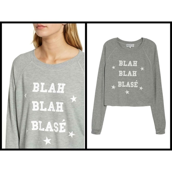 💕WILDFOX💕 Blah Blah Blase Thermal Graphic Top - Picture 7 of 8